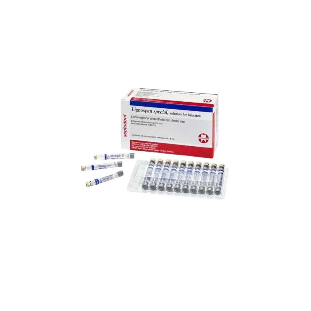 Lignospan Special Local Anaesthetic (2 Percent Lidocaine with 180,000 Epinephrine) by www.tayatalnajoommedical.com
